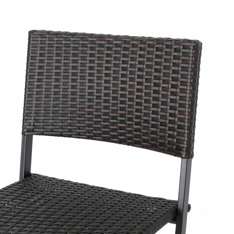 Deals ⌛ GDFStudio GDF Studio Marinelli Outdoor Multibrown Wicker Bar Stools, Set Of 4 ⌛ - Image 7