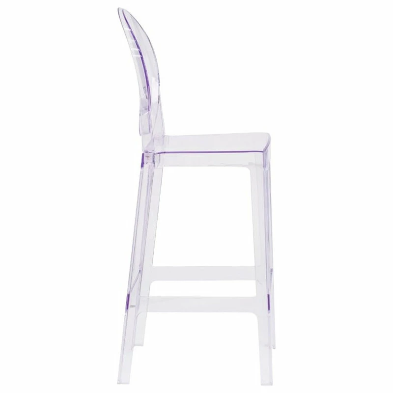 Deals ๐ Flash Furniture 30" Oval Back Ghost Bar Stool In Transparent Crystal โค๏ธ 4 Deals ๐ Flash Furniture 30" Oval Back Ghost Bar Stool In Transparent Crystal โค๏ธ - Image 2