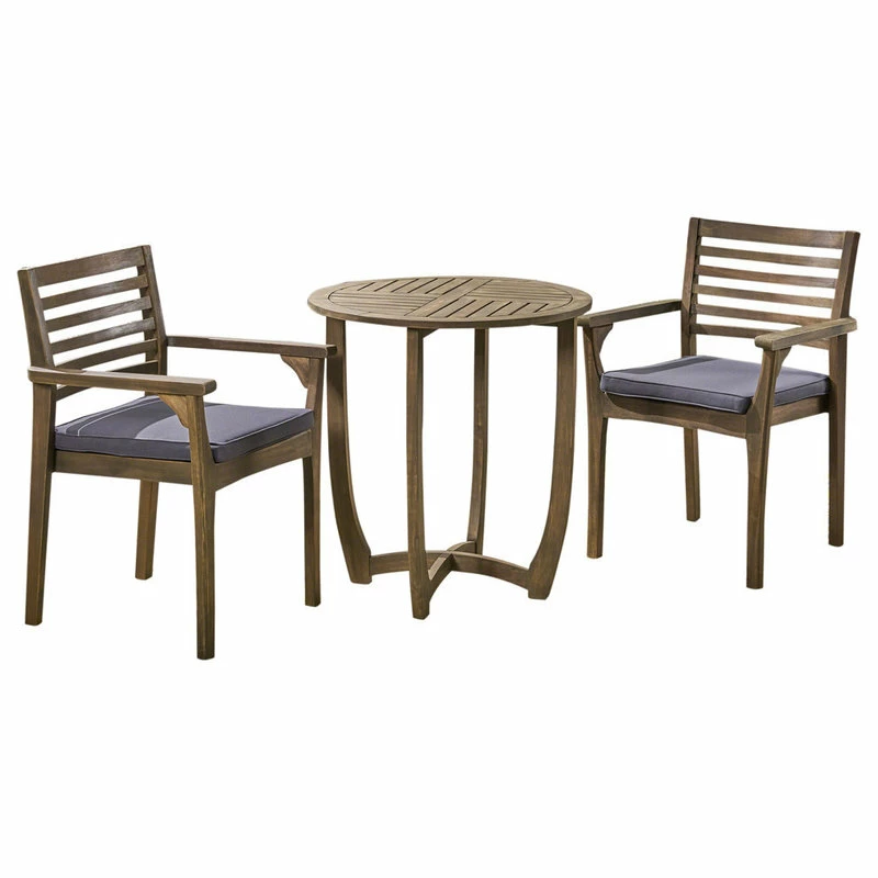 Deals 🔥 GDFStudio GDF Studio Alma Outdoor 2-Seater 28" Round Acacia Bistro Set With Closed Legs, G ⭐