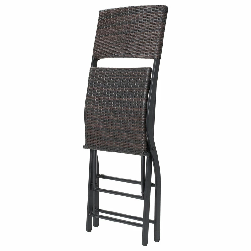 Deals ⌛ GDFStudio GDF Studio Marinelli Outdoor Multibrown Wicker Bar Stools, Set Of 4 ⌛ - Image 10