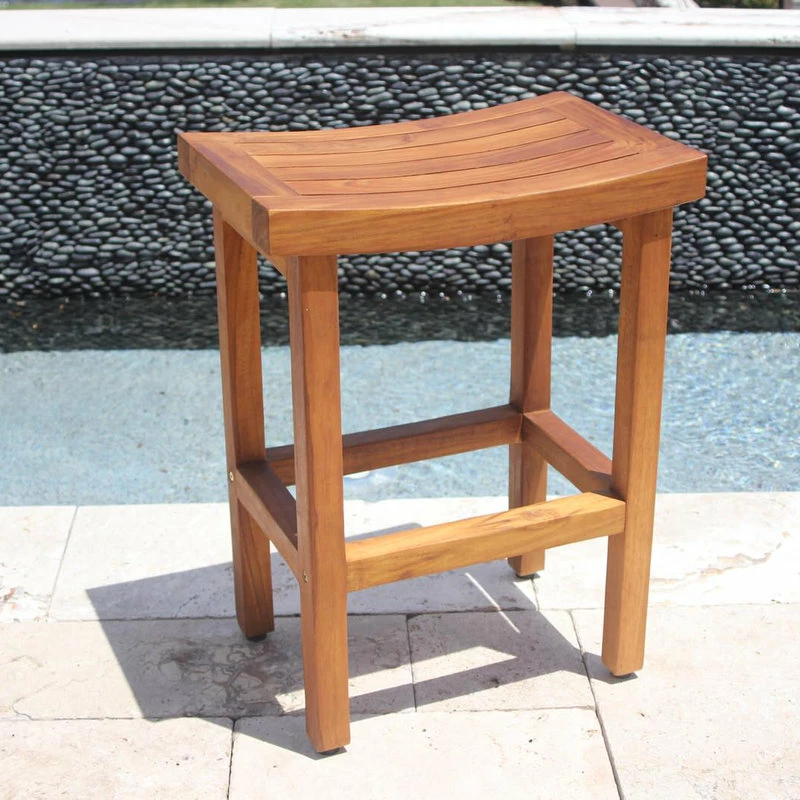 Flash Sale ๐ฅฐ AquaTeak Patented 24" Tall Sumba™ Teak Counter Stool ๐ - Image 4