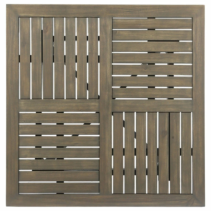 Cheap ๐ GDFStudio GDF Studio Baia Outdoor Acacia Wood Square Dining Table, Gray ๐ - Image 4