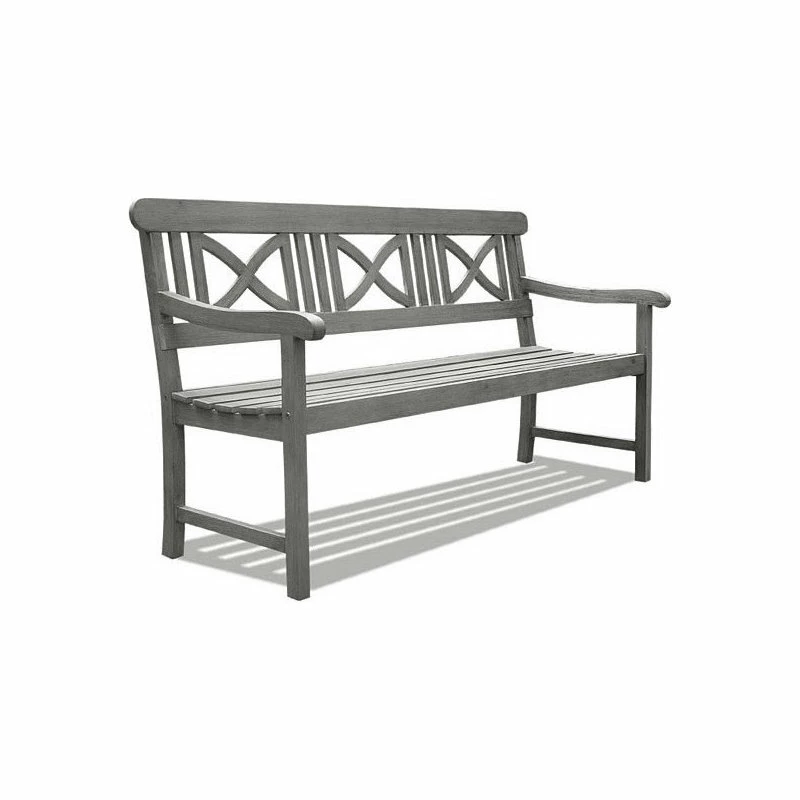 Hot Sale ๐ Vifah Renaissance Outdoor Hand-Scraped Hardwood Bench ๐