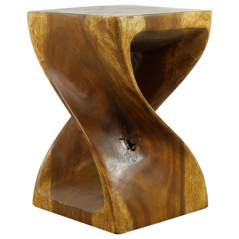 Cheapest 🔔 Kammika Import Export Co., Ltd (Thailand) Haussmann® Original Wood Twist Stool 12 X 12 X 18 In High Oak Oil 😍 - Image 3