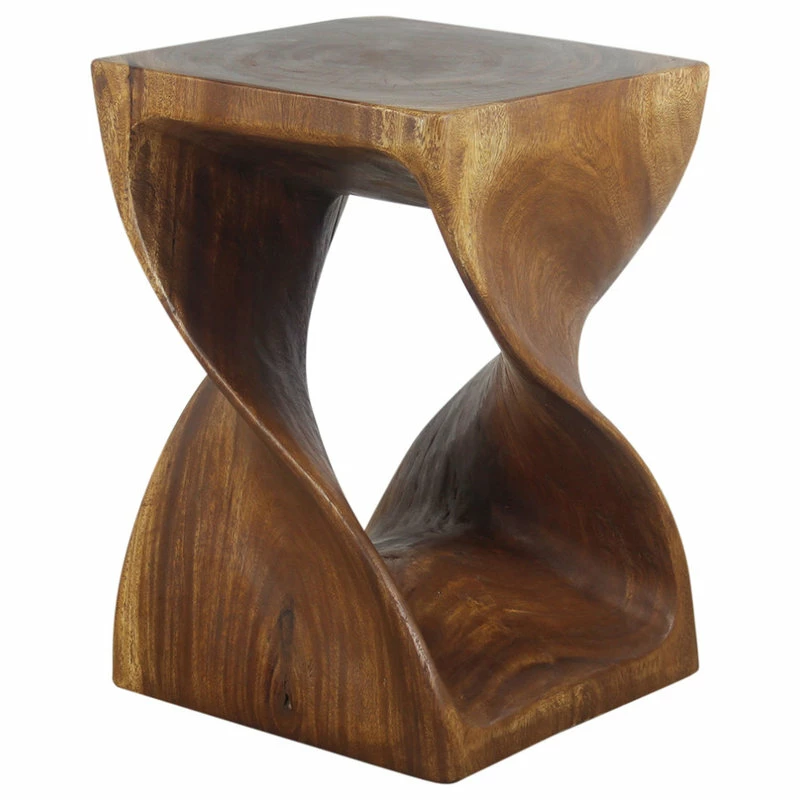 Discount ๐ Kammika Import Export Co., Ltd (Thailand) Haussmann® Original Wood Twist Stool 14 X 14 X 20 In High Walnut Oil ๐ - Image 2