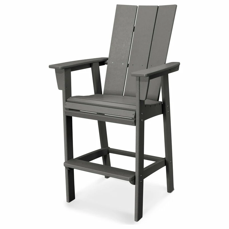 Coupon 😉 POLYWOOD Modern Adirondack Bar Chair, Slate Gray 💯