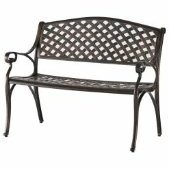 Cheap 😉 GDFStudio GDF Studio Eastwood Antique Copper Cast Aluminum Garden Bench 🔔