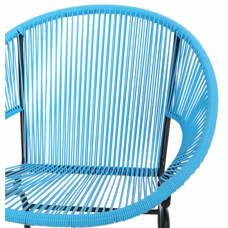 Brand new ๐ GDFStudio Carolina Outdoor Modern Faux Rattan Club Chair, Set Of 2, Blue/Black ๐ - Image 9