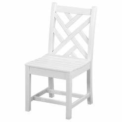 Best deal 🥰 Polywood Chippendale Dining Side Chair, White 🔔