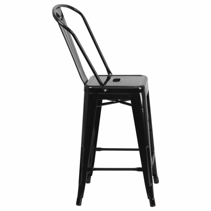 Wholesale 😉 Flash Furniture Black Metal Bar Stool CH-31320-24GB-BK-GG 👍 - Image 2