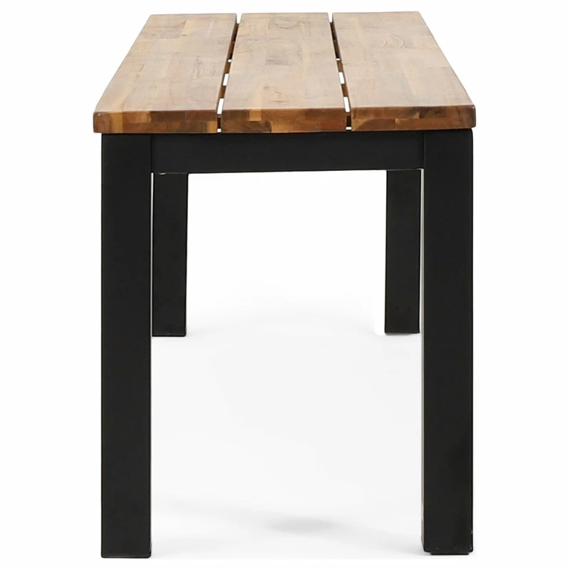 Promo ๐ GDFStudio Colcord Outdoor Modern Industrial Acacia Wood Bench, Teak/Back ๐ - Image 6