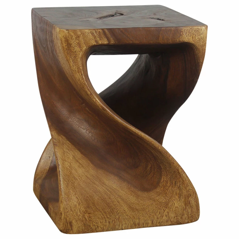 Discount ๐ Kammika Import Export Co., Ltd (Thailand) Haussmann® Original Wood Twist Stool 14 X 14 X 20 In High Walnut Oil ๐ - Image 5