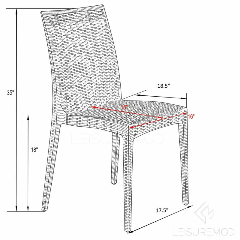 Hot Sale ๐ฅฐ Leisuremod Weave Mace Indoor Outdoor Patio Chair, Set Of 2, Black ๐ 9 Hot Sale ๐ฅฐ Leisuremod Weave Mace Indoor Outdoor Patio Chair, Set Of 2, Black ๐ - Image 7