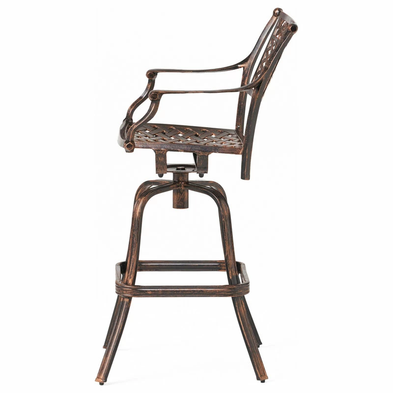 Flash Sale ๐คฉ GDFStudio GDF Studio Sierra Outdoor Cast Aluminum Swivel Bar Stools, Set Of 2 ๐ - Image 6