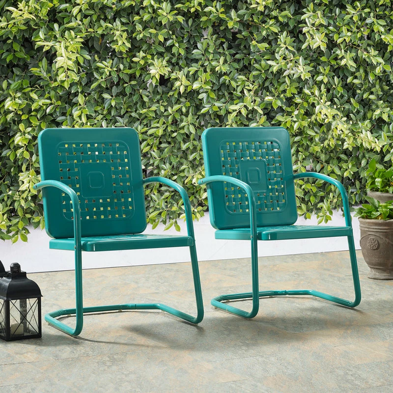 Brand new ๐ Crosley Bates Single Chairs, Set Of 2, Turquoise ๐ฅ 7 Brand new ๐ Crosley Bates Single Chairs, Set Of 2, Turquoise ๐ฅ - Image 5