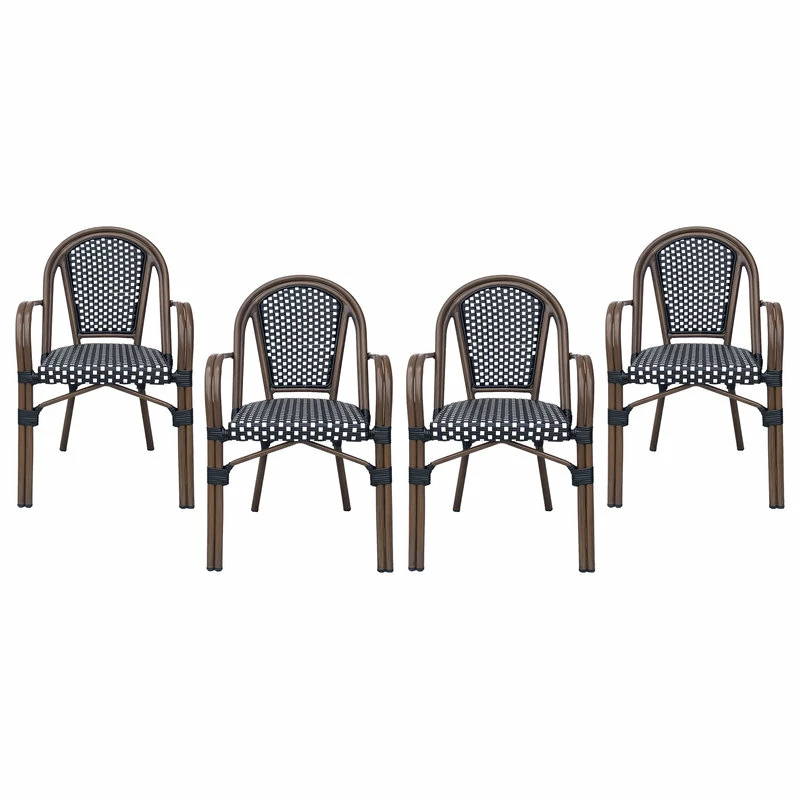 Budget ๐ GDFStudio Symonds Outdoor French Bistro Chairs (Set Of 4), Black/White/Anti Brass ๐ฅฐ 3 Budget ๐ GDFStudio Symonds Outdoor French Bistro Chairs (Set Of 4), Black/White/Anti Brass ๐ฅฐ