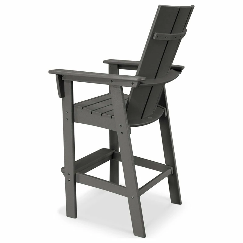 Coupon 😉 POLYWOOD Modern Adirondack Bar Chair, Slate Gray 💯 - Image 2