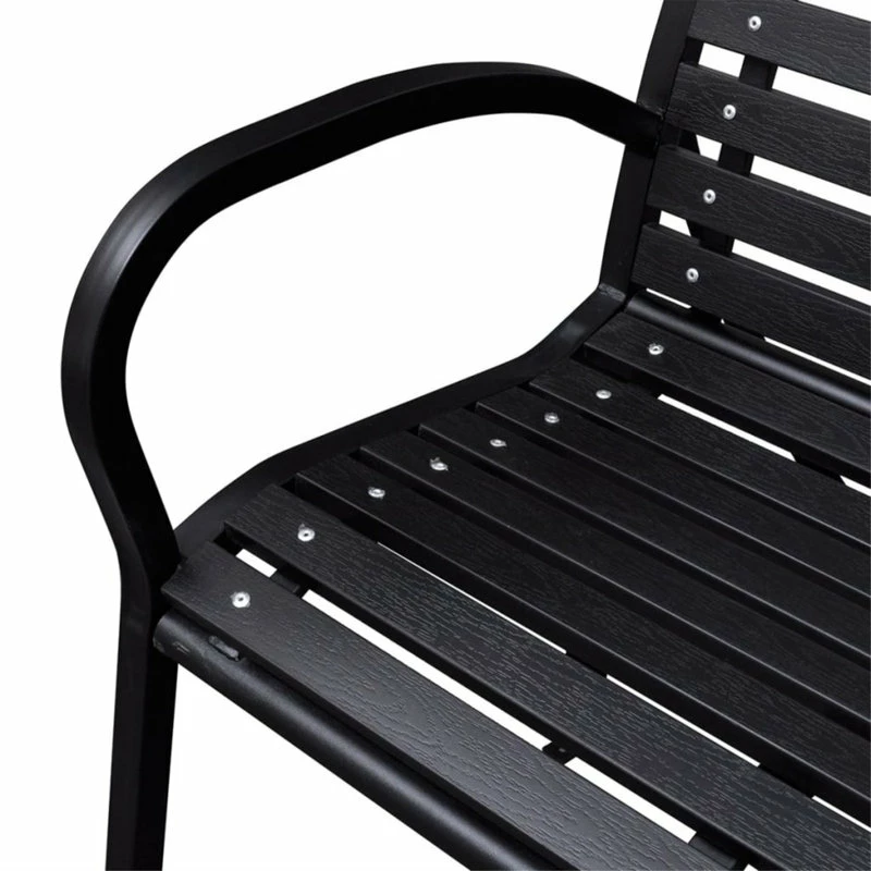 Cheap ๐ Vida XL LLC VidaXL Garden Bench 49.2 Steel/WPC Black โจ - Image 3