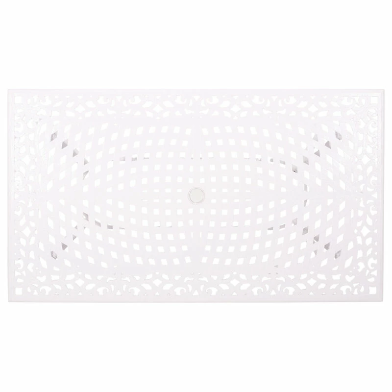 Brand new 😍 GDFStudio Veronica Traditional Outdoor Aluminum Rectangular Dining Table, White 🌟 - Image 10