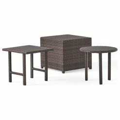 Discount 🔔 GDFStudio GDF Studio 3-Piece Lakeport Outdoor Nested Side Table Set 🌟