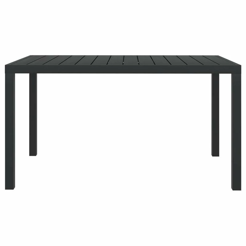 Best reviews of 👏 Vida XL LLC VidaXL Patio Dining Table WPC Aluminum 59.1" Black Industrial Outdoor Garden 🥰 - Image 2
