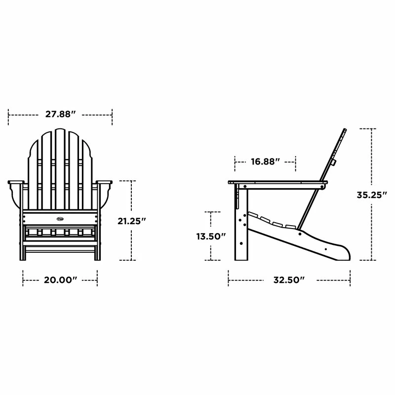 Cheap 😉 POLYWOOD Trex Outdoor Furniture Cape Cod Adirondack Chair, Charcoal Black 💯 - Image 2
