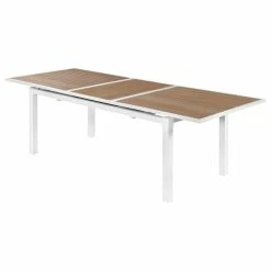 Outlet ⌛ Meridian Furniture Nizuc Outdoor Patio Extendable Dining Table, Brown Top 🛒