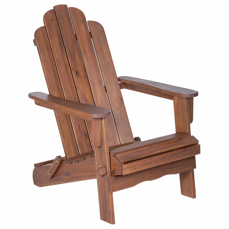 Budget ๐ Walker Edison Acacia Adirondack Chair, Dark Brown ๐ - Image 2
