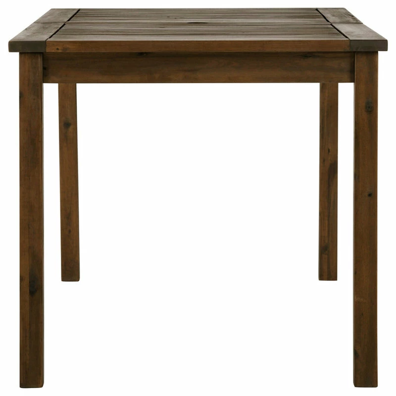 New ๐ Walker Edison Acacia Wood Patio Classic Dining Table, Dark Brown โจ - Image 3