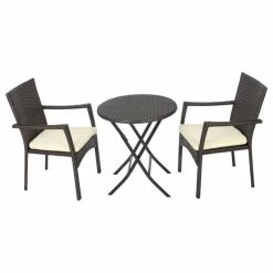 Cheap ⌛ GDFStudio Finnish Transitional 3 Piece Wicker Bistro Set 😀