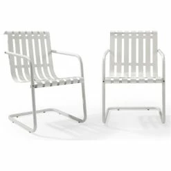 Top 10 🎉 Crosley Gracie Metal Patio Chair In White (Set Of 2) 😍