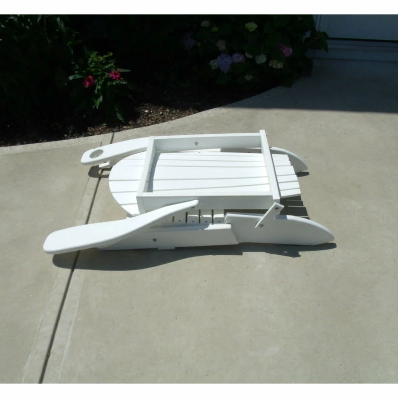Best deal 😉 Furniture Barn USA Deluxe Premium Poly Lumber Folding Adirondack Chair With Cup Holder, White ❤️ - Image 5