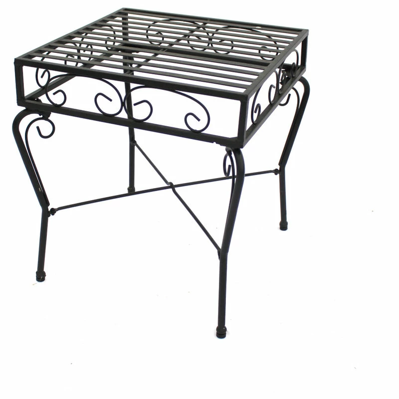 Best deal ๐ Courtyard Casual Black Steel French Quarter Outdoor End Table ๐ฏ - Image 2