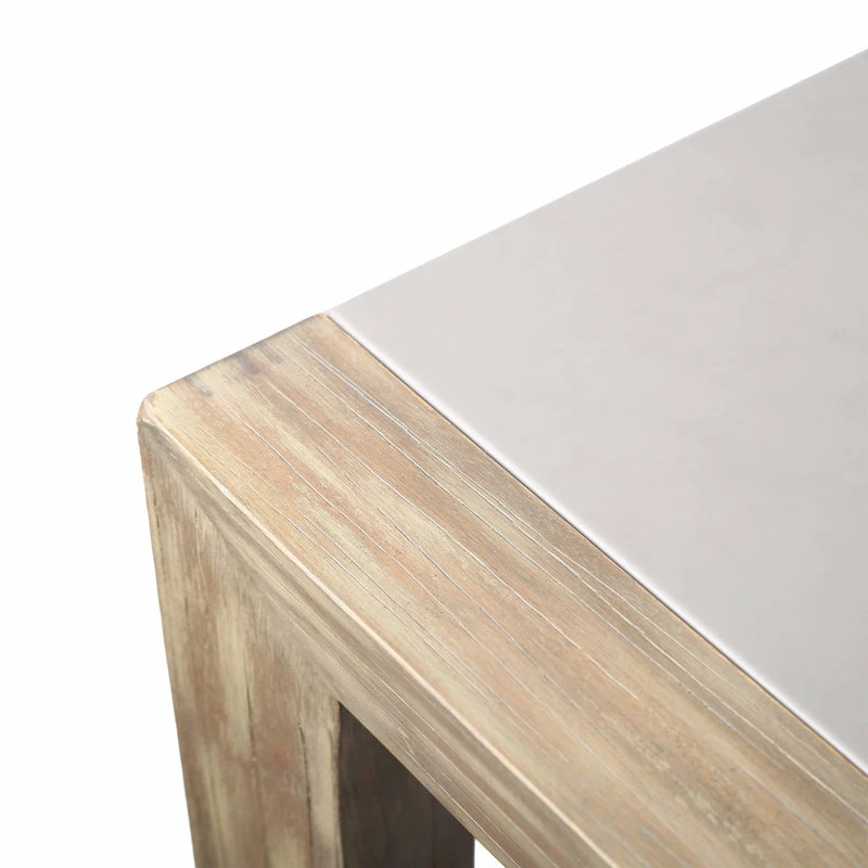 Buy 💯 Armen Living Light Eucalyptus Wood And Super Stone Dining Table LCFLDIWDLT 😍 - Image 4