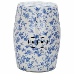 Flash Sale 😀 Safavieh Blue Birds Garden Stool, Blue 🛒