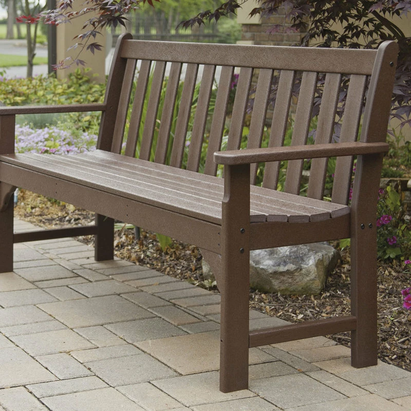 Brand new ⌛ Polywood Vineyard 60" Bench, Slate Gray ⭐ - Image 3