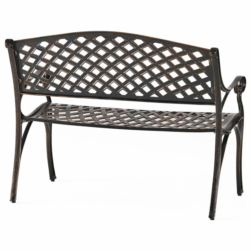 Cheap ๐ GDFStudio GDF Studio Eastwood Antique Copper Cast Aluminum Garden Bench ๐ - Image 4