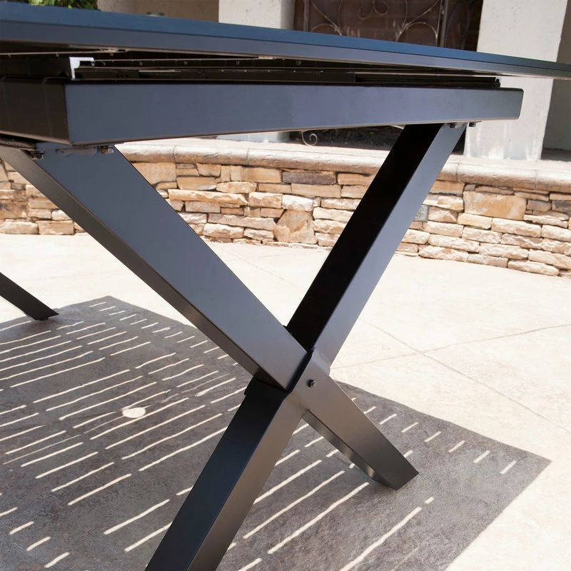 Cheapest ๐ GDFStudio GDF Studio Eowyn Black Cast Aluminum Expandable Outdoor Dining Table โญ 7 Cheapest ๐ GDFStudio GDF Studio Eowyn Black Cast Aluminum Expandable Outdoor Dining Table โญ - Image 5