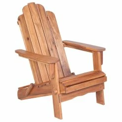Buy ⭐ Walker Edison Acacia Adirondack Chair, Brown 👏