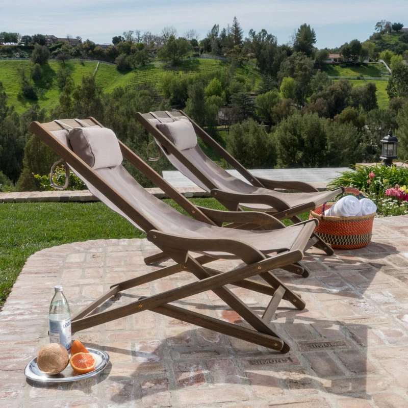 Best Pirce ๐ GDFStudio GDF Studio Northland Outdoor Wood And Canvas Sling Chairs, Set Of 2, Taupe ๐ 4 Best Pirce ๐ GDFStudio GDF Studio Northland Outdoor Wood And Canvas Sling Chairs, Set Of 2, Taupe ๐ - Image 2