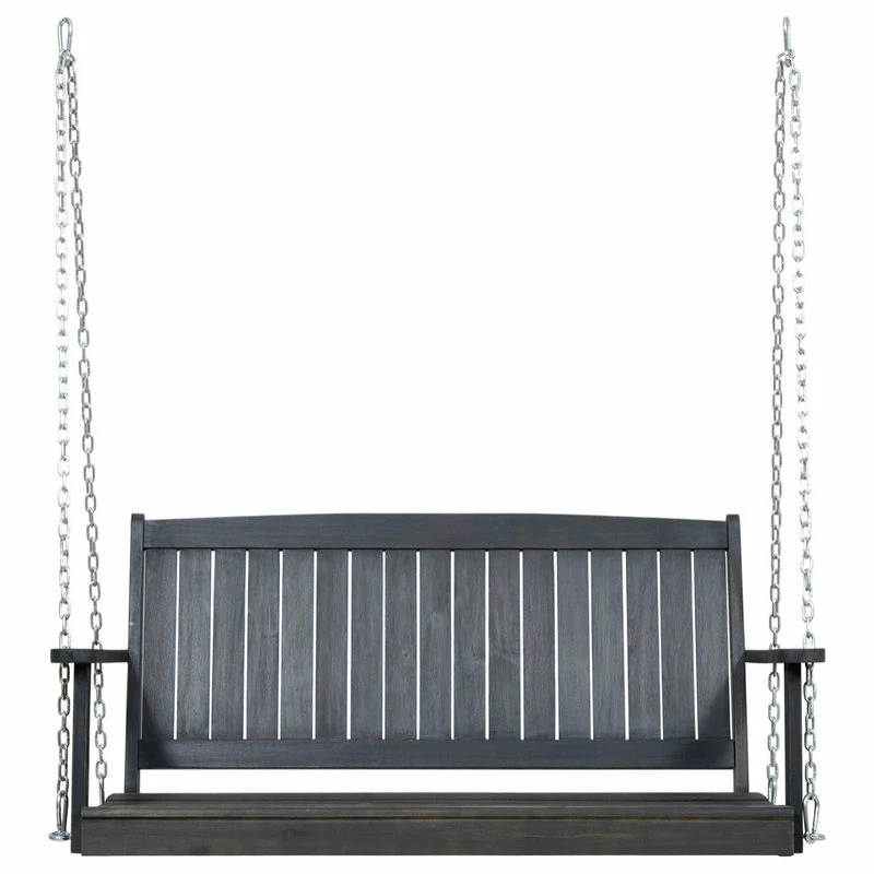 Cheapest ๐ GDFStudio Lilith Outdoor Aacia Wood Porch Swing, Dark Gray Finish ๐