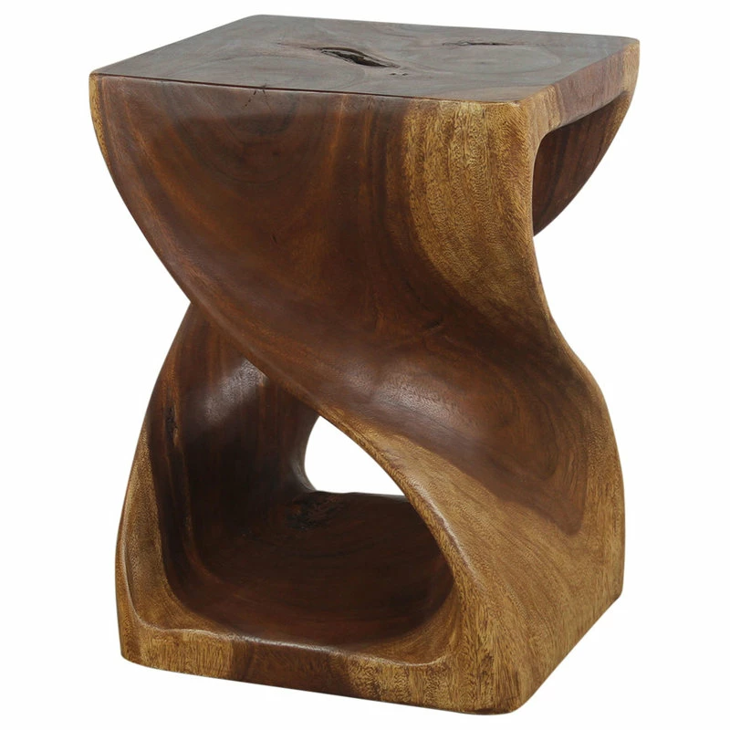 Discount ๐ Kammika Import Export Co., Ltd (Thailand) Haussmann® Original Wood Twist Stool 14 X 14 X 20 In High Walnut Oil ๐ - Image 4