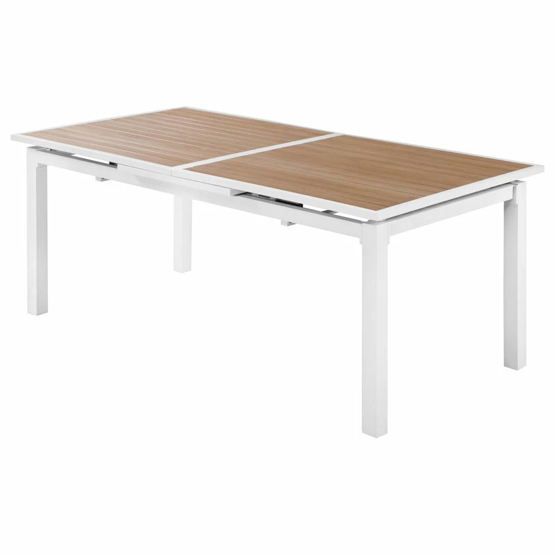 Outlet โ Meridian Furniture Nizuc Outdoor Patio Extendable Dining Table, Brown Top ๐ - Image 3