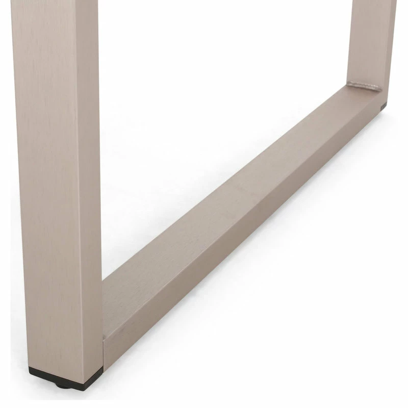 Buy ๐ GDFStudio Edith Outdoor Aluminum Dining Table, Silver ๐ - Image 5