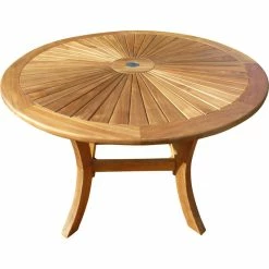 Best Pirce 🥰 Chic Teak Inc. Teak Wood Sun Outdoor Dining Table, 47" 🧨