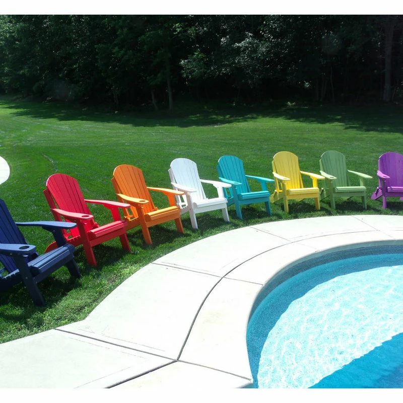 Best deal 😉 Furniture Barn USA Deluxe Premium Poly Lumber Folding Adirondack Chair With Cup Holder, White ❤️ - Image 2