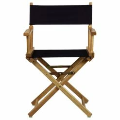 Best Pirce 🔥 Casual Home 18" Director's Chair With Natural Frame, Navy Blue Canvas ⭐