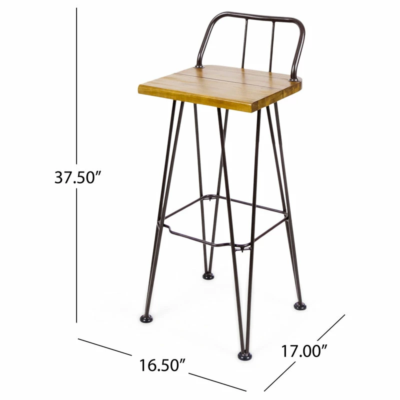 Brand new 🧨 GDFStudio GDF Studio Dione Outdoor Industrial Teak Finished Acacia Wood Bar Set ❤️ - Image 4