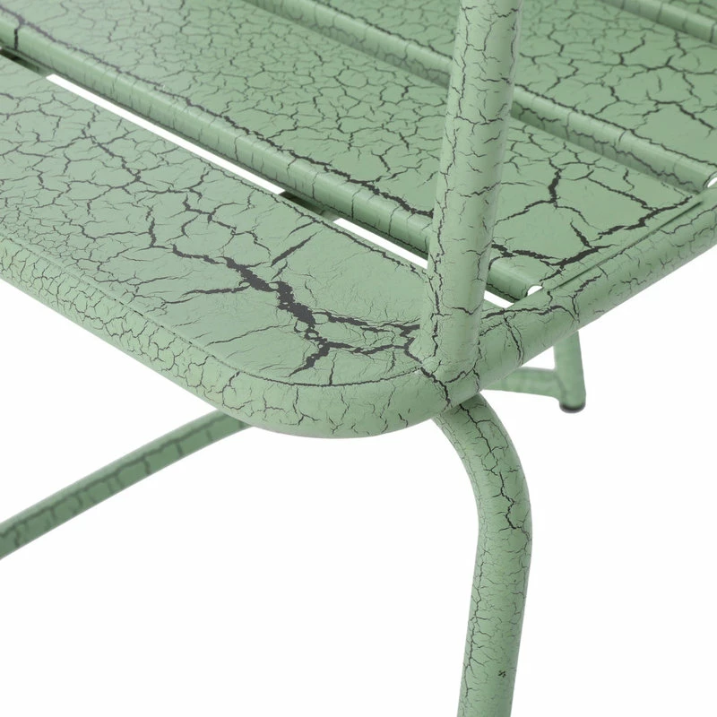 Best Sale 🌟 GDFStudio GDF Studio 3-Piece Porto Outdoor Crackle Finished Iron Bistro Set, Crackle Green 👏 - Image 12