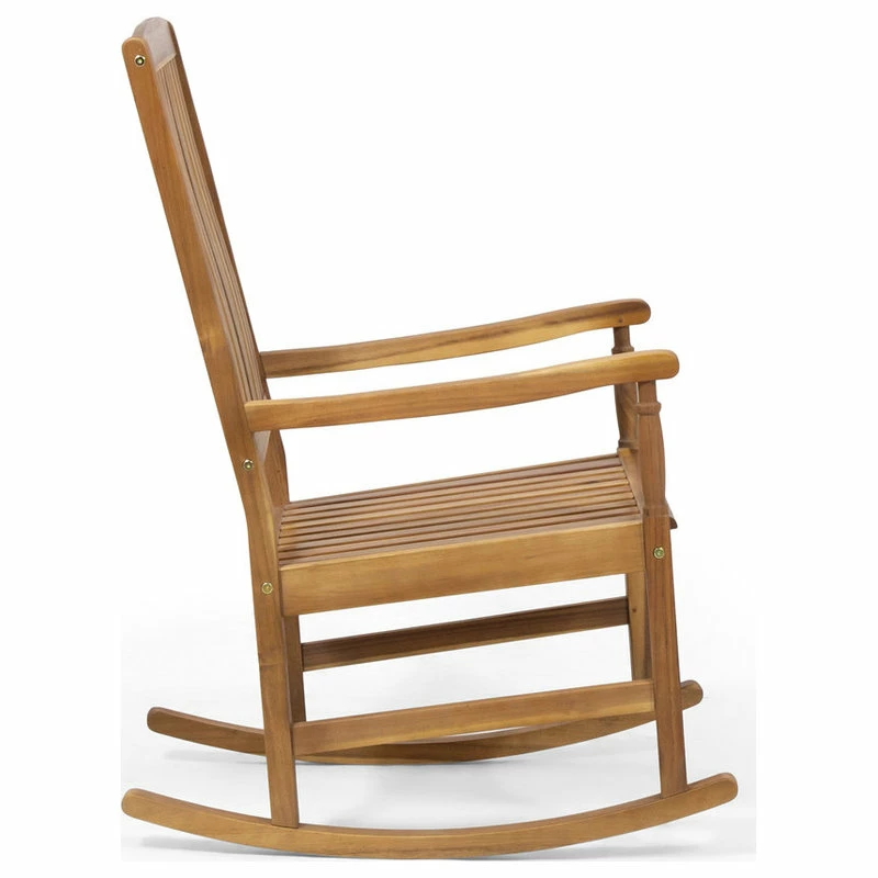 Deals 🤩 GDFStudio Penny Outdoor Acacia Wood Rocking Chairs, Set Of 2, Teak Finish 🥰 - Image 5